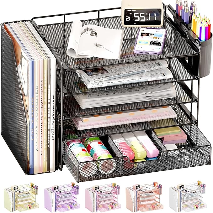 OPNICE Desk Organizer, 5-Tier Desktop File Organizer by OPNICE