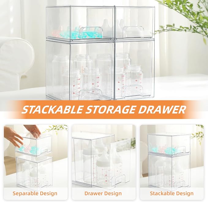 Baby Bottle Organizer, 4 Pack Bottle Storage Organizer Baby - Image 4