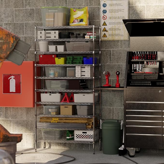 18" Deep x 42" Wide x 86" Height Wire Shelving Kit | 10-Tier | NSF Commercial - Image 6