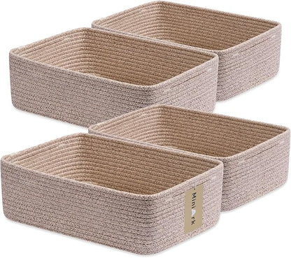 Large Shallow Organizing Baskets 15x11x5.1 Inches by MiniArkStorageBasketsHome