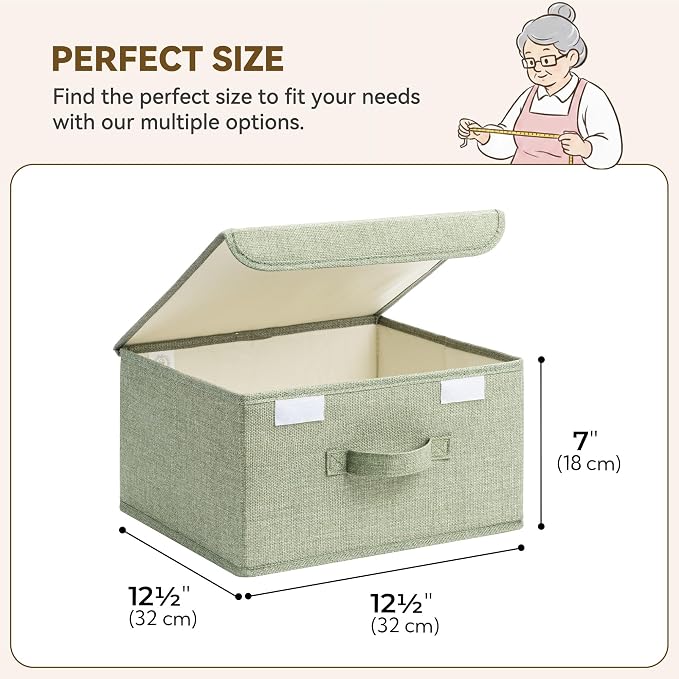 GRANNY SAYS Storage Bins with Lids, Decorative Storage Boxes, Shelf Baskets - Image 2