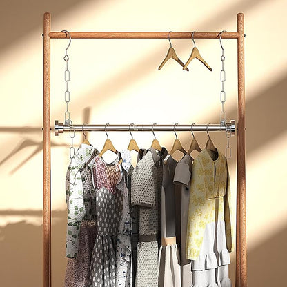 Hanging Closet Rod, Adjustable Width and Height Closet Hanging Organizer - Image 2