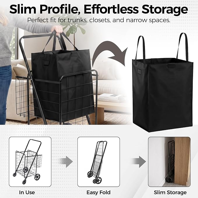 SUPER DEAL Folding Shopping Cart - Image 4