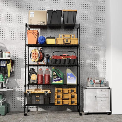 Simple Deluxe Heavy Duty 5-Tier Storage Shelving Unit, 35.83" W x 13.98" D x - Image 2