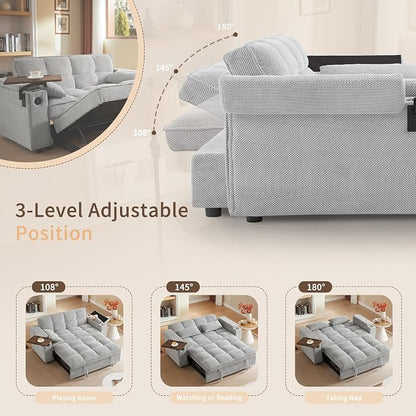 hansones 65'' 3-in-1 Folding Convertible Sofa Bed, Queen Size Pullout Sofa - Image 8