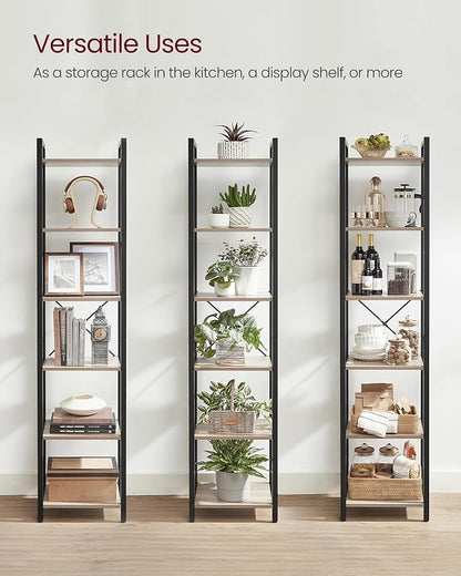 VASAGLE 6-Tier Bookshelf, Bookcase - Image 8