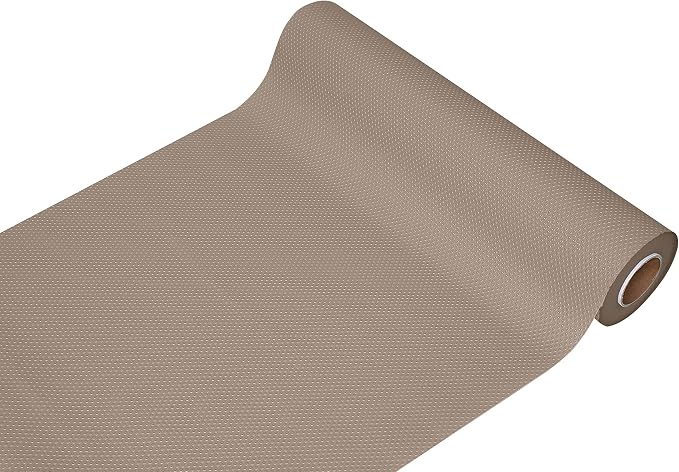 EVALAND Shelf Liners for Kitchen Cabinets Non-Adhesive 12" x 33 FT Beige Drawer by EVALAND
