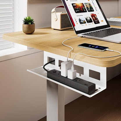 Under Desk Cable Management Tray, 15.7 Inches Metal Cord Organizer Rack - Image 3