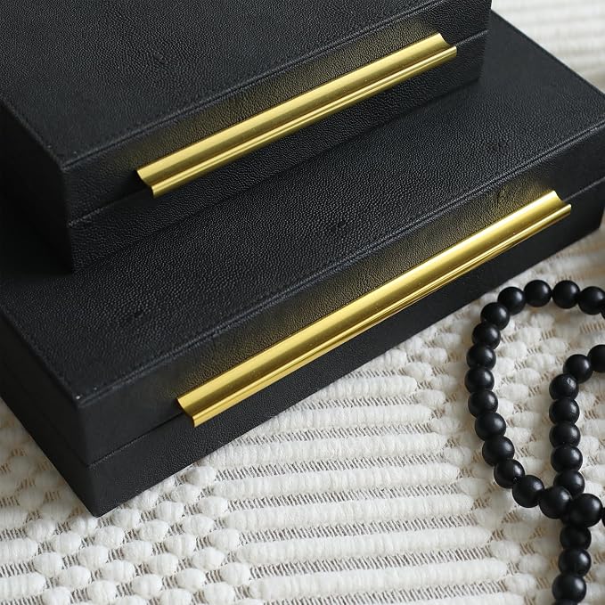 Faux Shagreen Leather Jewelry Boxes Set of 4 - Image 7
