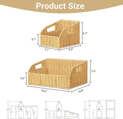 Wicker Baskets for Organizing, Kitchen Counter - Image 3