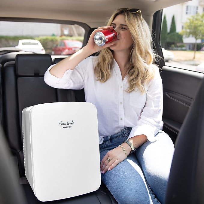Cooluli 15L Mini Fridge for Bedroom, Office Desk & College Dorm - 12V Portable - Image 7