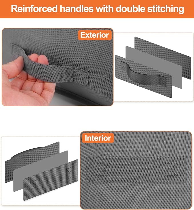 punemi Under Bed Storage Containers, 4 Pack Large Soft Foldable Storage Bags - Image 2