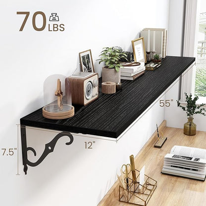 Fun Memories 55 Inch Floating Shelves, Long Floating Shelves Wall-Mounted - Image 3