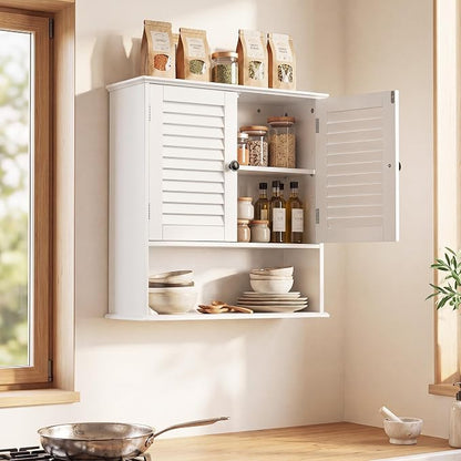 Bathroom Wall Cabinet with Adjustable Shelf, Over Toilet Storage Cabinet - Image 5