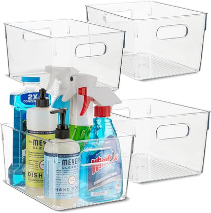 primebox Plastic Food Storage 4 Pack Clear Container Bin by primebox