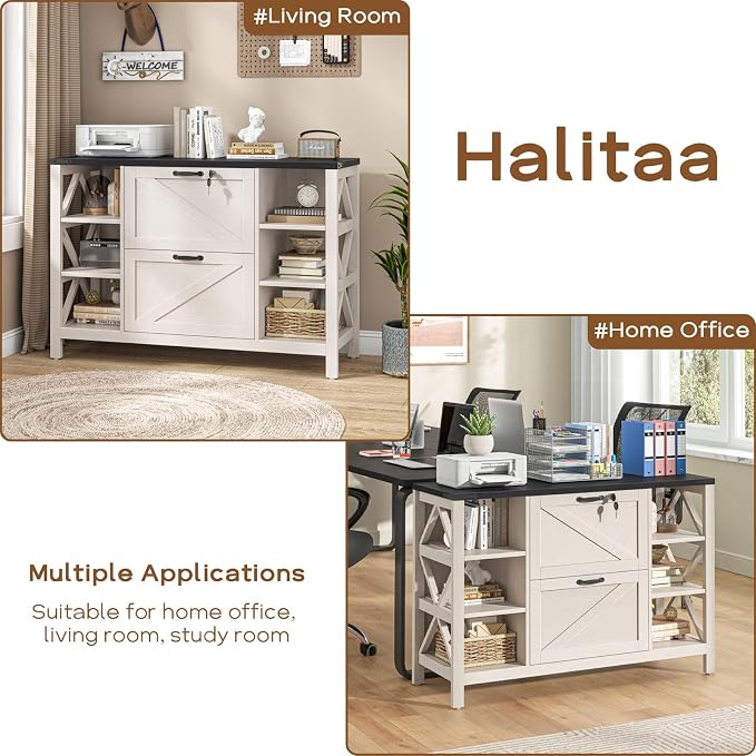 Halitaa 44" Farmhouse Lateral File Cabinet - Image 8