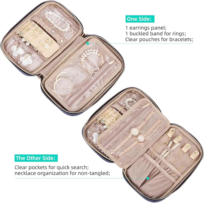 NISHEL Travel Jewelry Case, Holiday Organizer - Image 3