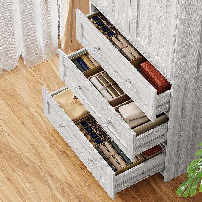 VOWNER 71" Tall Armoire Wardrobe Closet - Image 5