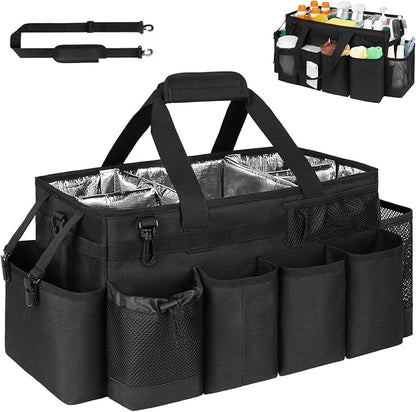 Cleaning Caddy Bag, Extra Large Cleaning Supplies Organizer by Jaffzora