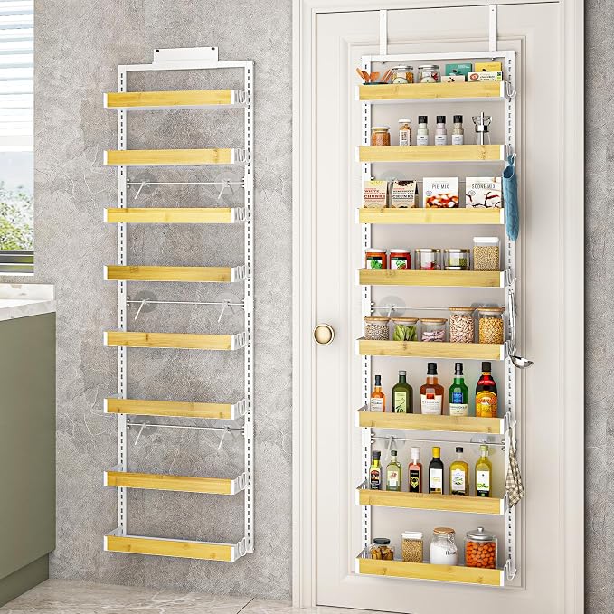 bukfen Over the Door Pantry Organizer 8-Tier Adjustable Basket Kitchen Pantry by bukfen