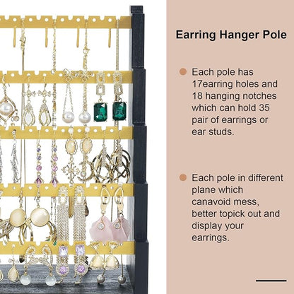 Pinzoveco Earring Organizer, 5 Layer Earring Holder Organizer - Image 4
