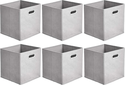 Amazon Basics Collapsible Cube Storage Organizer Bins, 10.5 x 10.5 x 11 inches by AmazonBasics