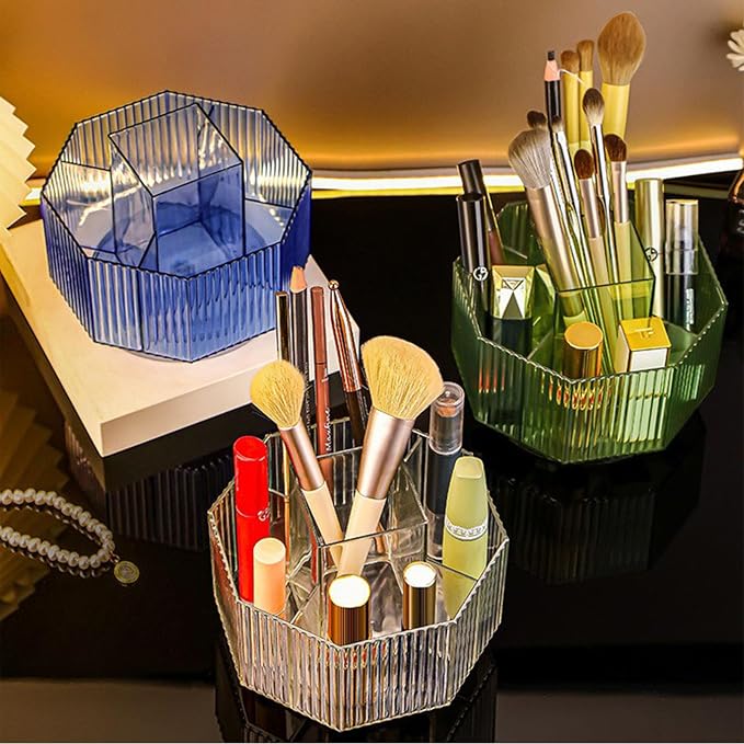 LINFIDITE 360°Rotating Makeup Organizer Holder Cosmetic Display Case Clear - Image 6
