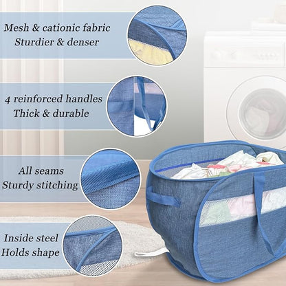 100L Mesh Pop Up Laundry Hampers - Image 5
