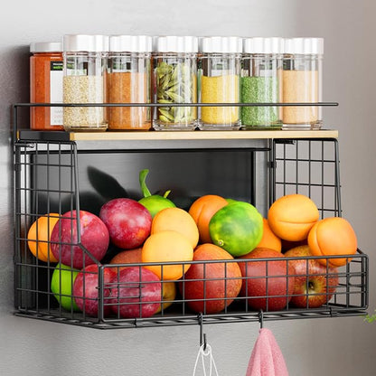 Magnetic Shelf for Fridge, Large Container Magnetic Spice Rack for Refrigerator by TrashBagHolder
