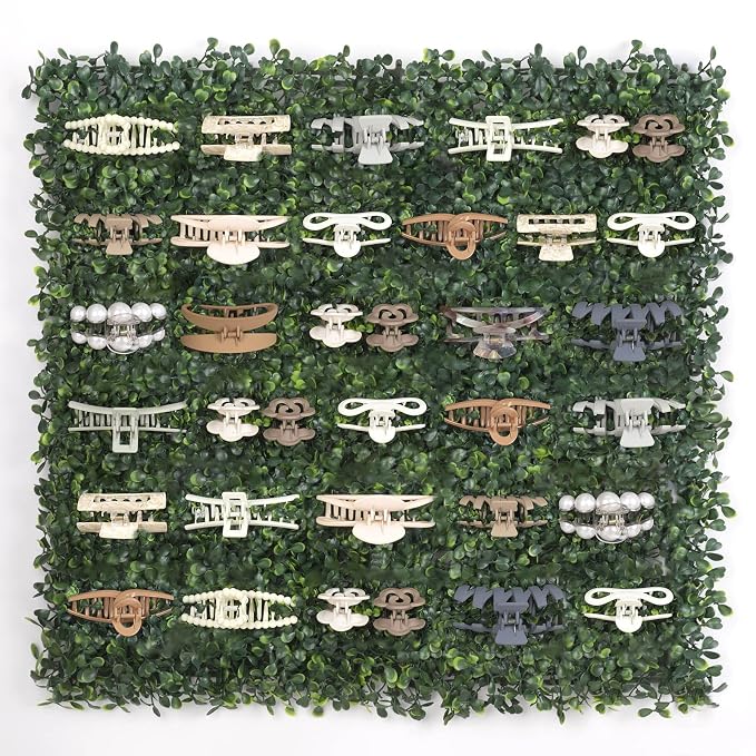 SNOWSTAR Green Grass Claw Clip Organizer Holder, 20x20 inch Hair Clip Stand by WelcometoSNOWSTAR