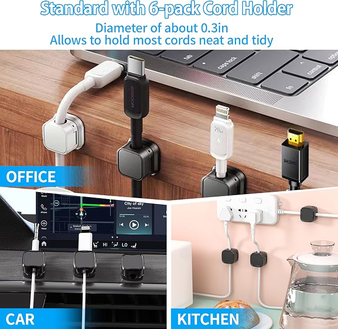 No Drill Under Desk Cable Management Tray, SONATURE 25.3" Cord Organizer - Image 7