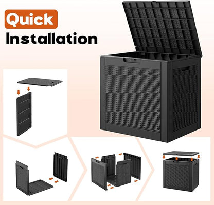 Outdoor Deck Storage Box, Resin Deck Boxes Indoor and outdoor, Waterproof - Image 5