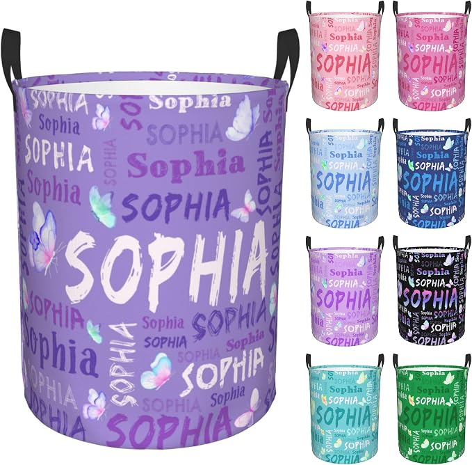 Custom Name Laundry Hamper, Personalized Laundry Basket by Kirendle