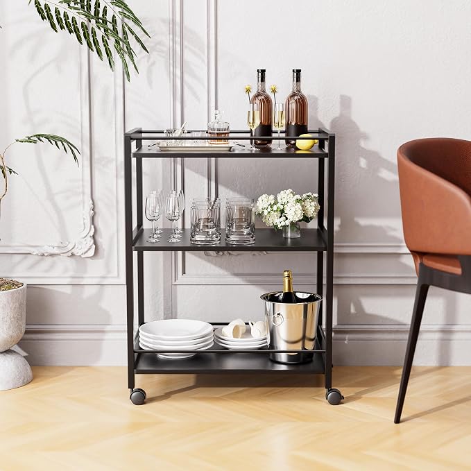 HITNET Bar Cart Black, Serving Cart - Image 3