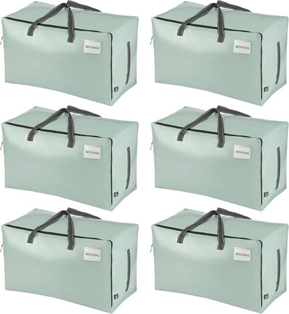 VENO 6 Pack Moving Bags and Large Christmas Decoration Storage Bins by Veno