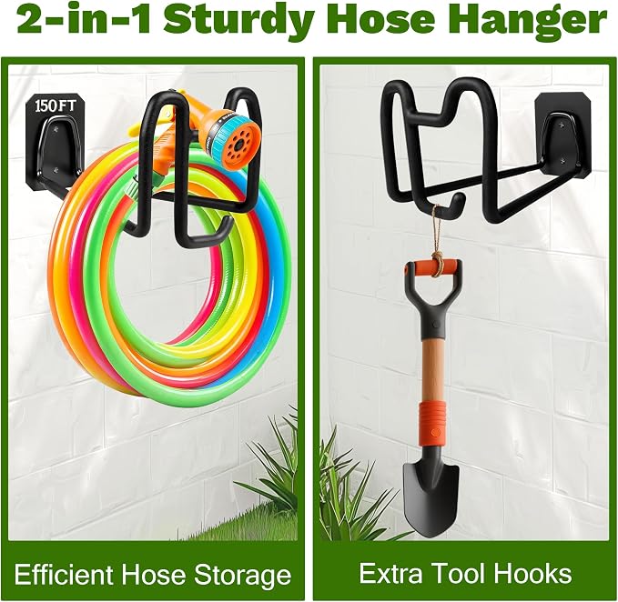 Garden Hose Holder Wall Mount Water Hose Holders - Image 3