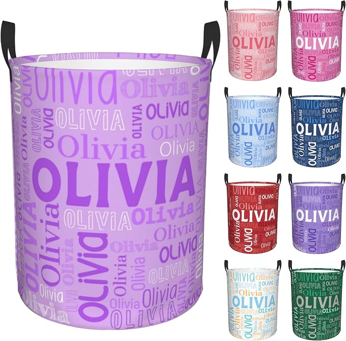 Custom Name Laundry Hamper, Personalized Laundry Basket by Kirendle