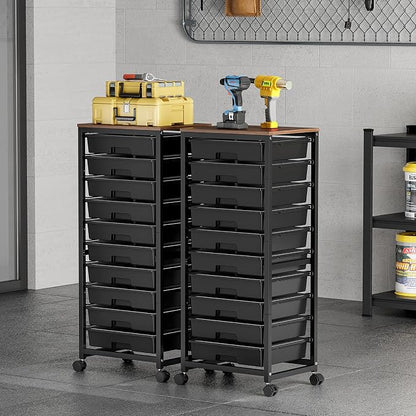 Rolling Cart with Drawers, 10 Drawer Rolling Cart, Storage Cart, Utility Cart - Image 2