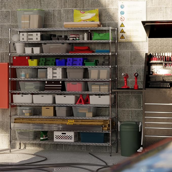 18" Deep x 72" Wide x 86" Height Wire Shelving Kit | 10-Tier | NSF Commercial - Image 6