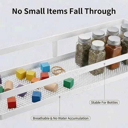 PUSDON 5-in-1 16.5" Extra Long Kitchen Organizer & Shower Caddy Set, Wall Mount - Image 4