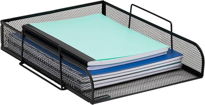 Mind Reader Stackable Paper Tray, Desktop Organizer, File Storage, Metal Mesh - Image 5