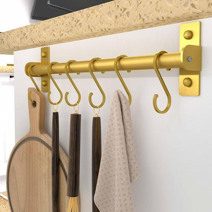 Dseap Kitchen Utensil Holder Hanger, Pot and Pan Rack Wall Mounted, Kitchen Rail - Image 3