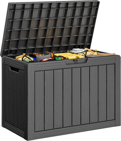 40 Gallon Outdoor Storage Deck Box Waterproof, Garden Tool, Backyard Cushion by WTFGO