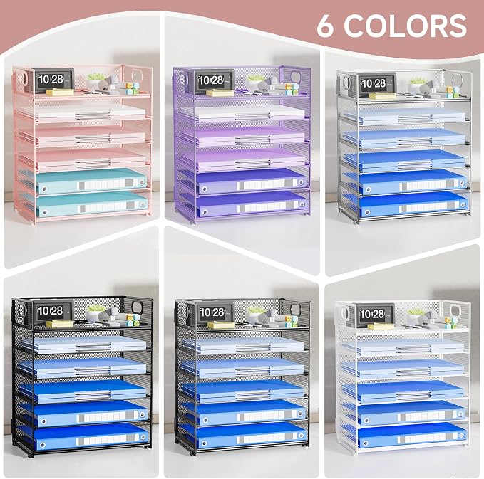 Pink Paper Organizer for Desk - Image 4