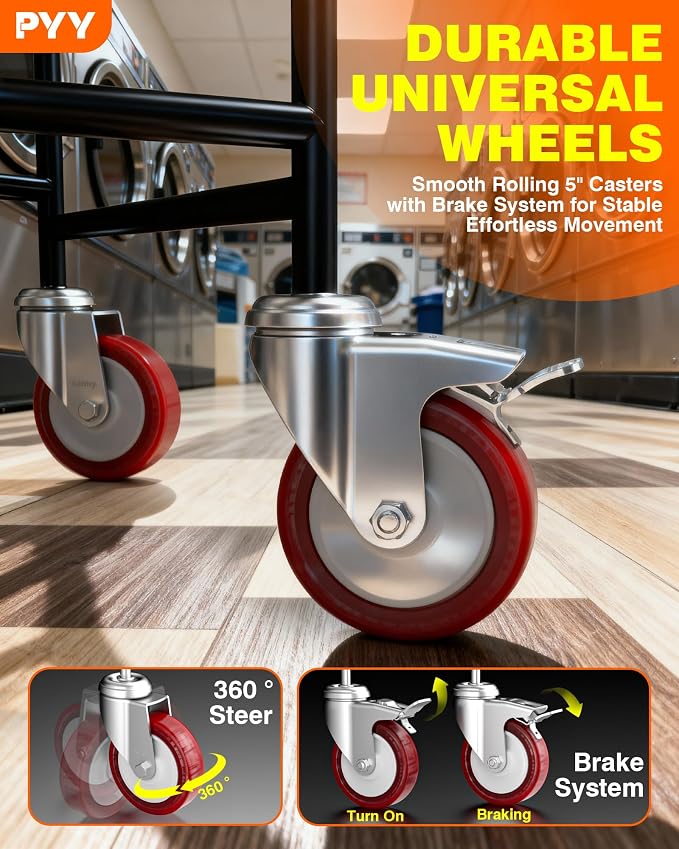 PYY Commercial Laundry Cart - Image 3