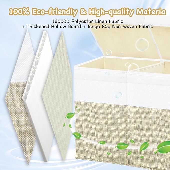 Large Toy Box Chest, Toy Storage Organizer, Storage Bins - Image 6