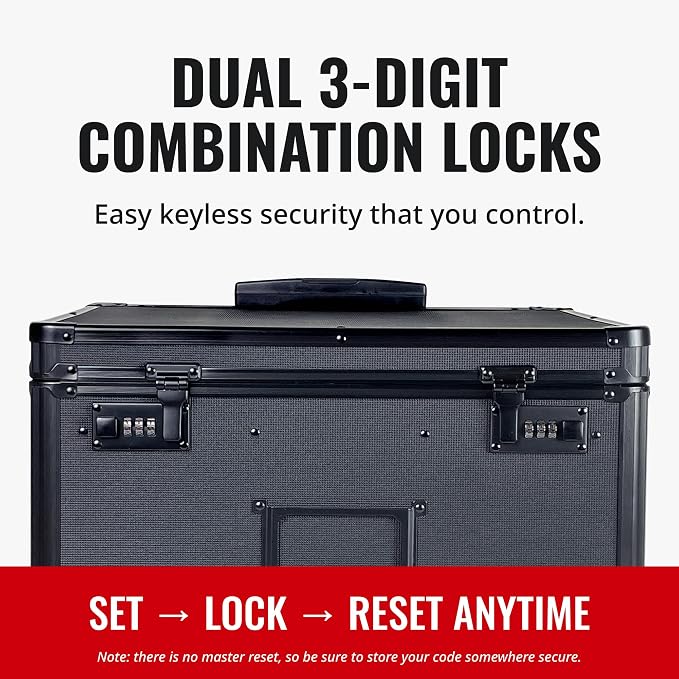 Vaultz Locking Mobile File Chest, Letter/Legal Files, 17.5" X 15.5" X 14.5" - Image 6