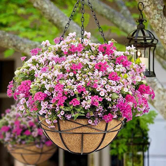2 Pack 16 Inch Hanging Planters - Image 2