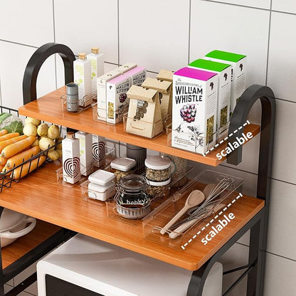 BLULEE 4-in-1 Expandable Drawer Organizer Set, Adjustable Clear Bins | - Image 6