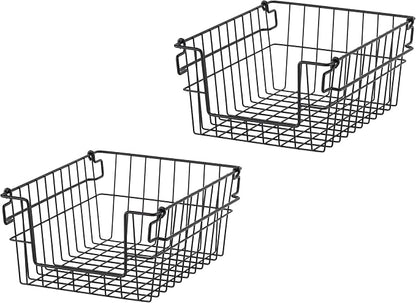 TRINITY 2-Pack Stackable Metal Wire Storage Baskets - Image 4